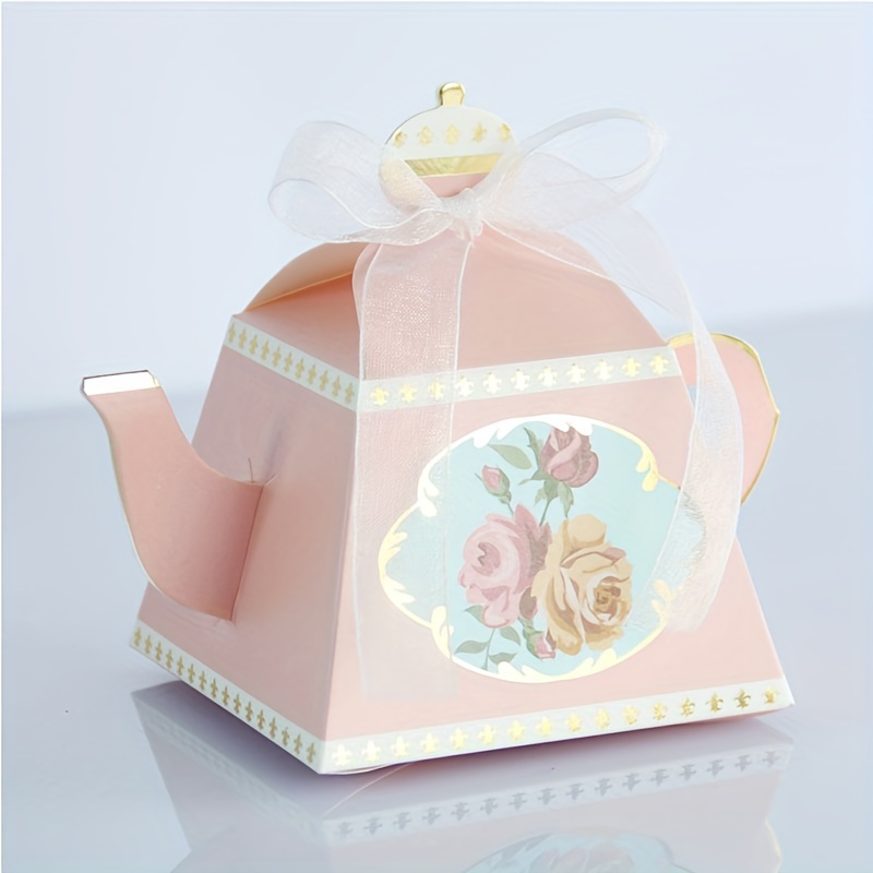 Pink Tea Time Whimsy Teapot Favor Box (Set of 24)