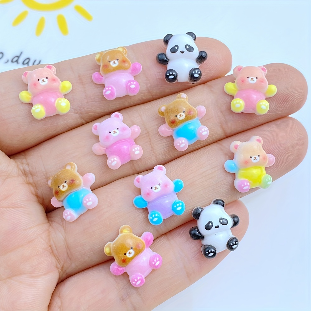 30 Pics Irradiance 3D gummy bear nail charms with box made nail decoration