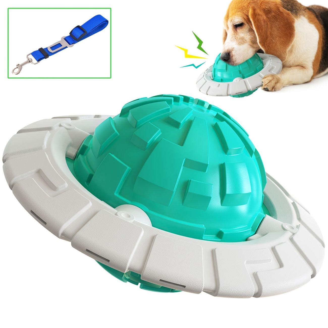 Squeaky Dog Toobrush Bite Resisitant Durable Planet Shaped Toy Retractable  Dog Leash Car Seat Belt | Shop Now For Limited-time Deals | Temu