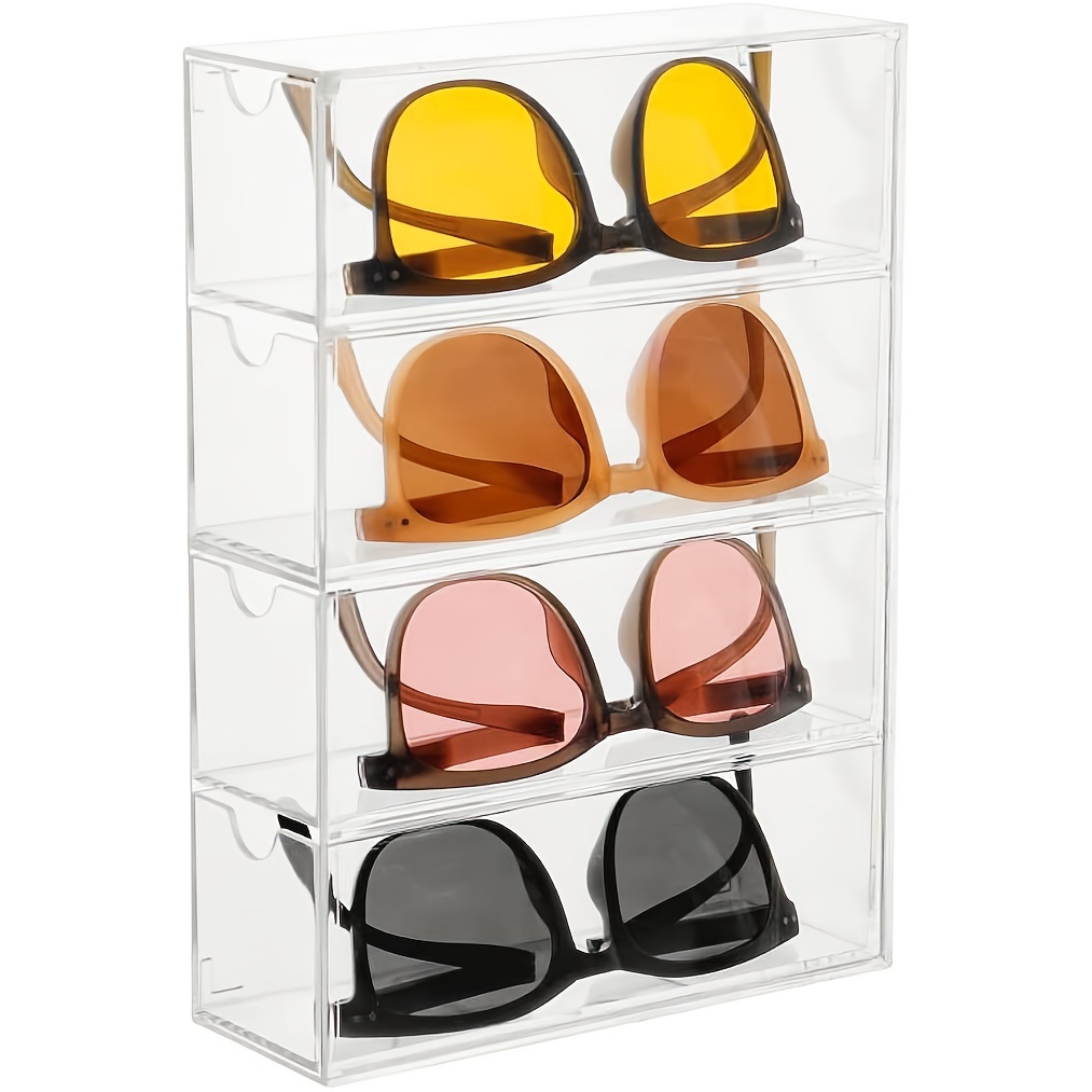 1 Stück Acryl-Sonnenbrillenhalter, Sonnenbrillen-Organizer, Transparentes  Sonnenbrillen-Ständeretui, Brillen-Display-Halter,  Brillen-Aufbewahrungsbox