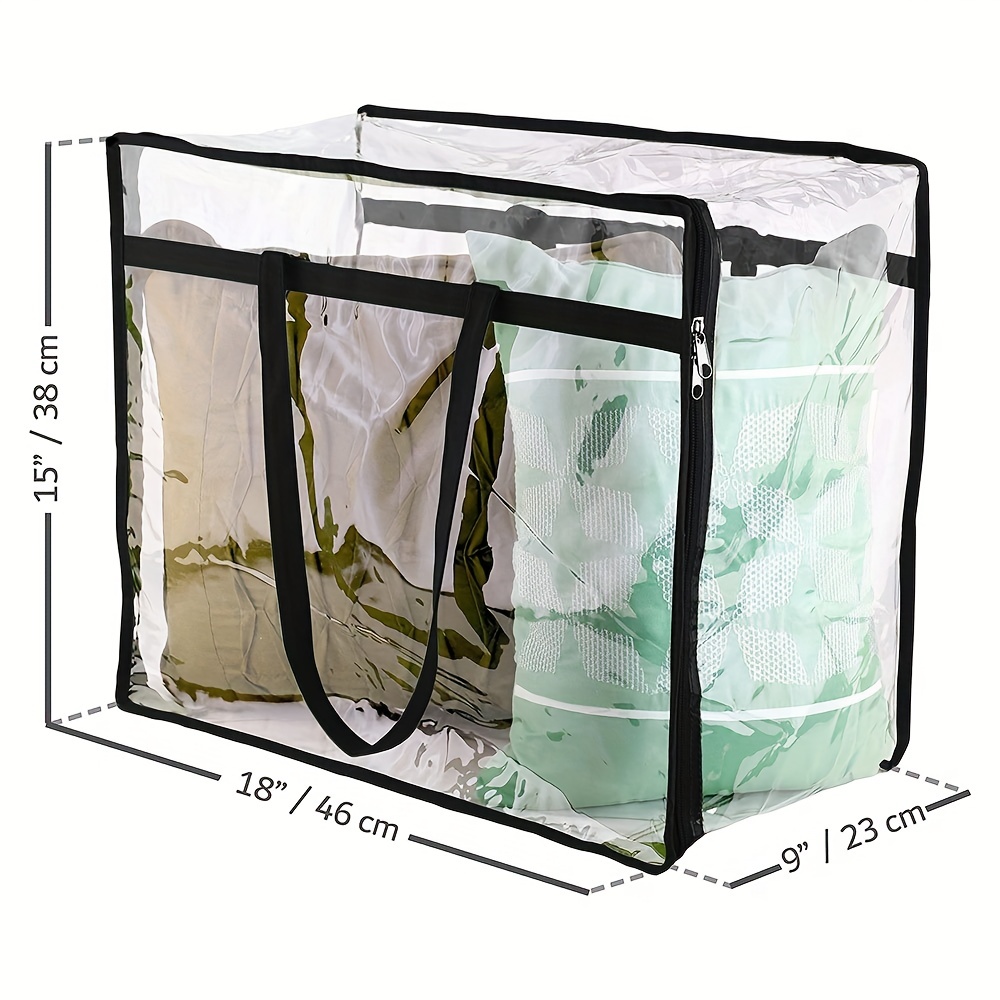 3 Pack Clear Storage Bags for Clothes Quilts Bedding - Airtight Waterp