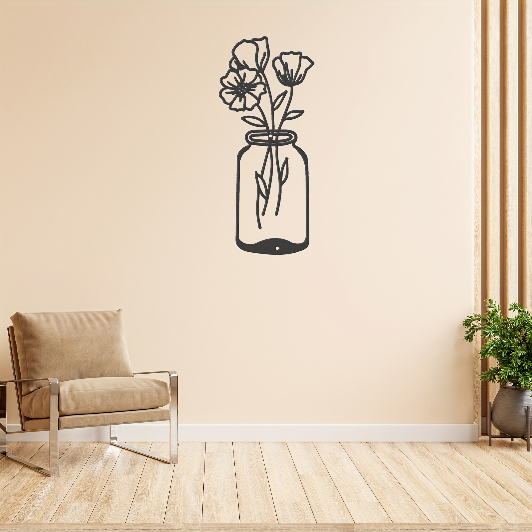 Vase mural flottant