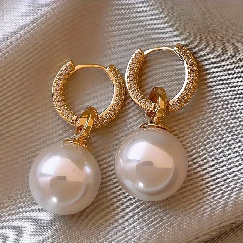 

1 Pair Of New Niche Design Sense Pearl Earrings For Women's High-end Sense Earrings, Fashionable Light Luxury Earrings