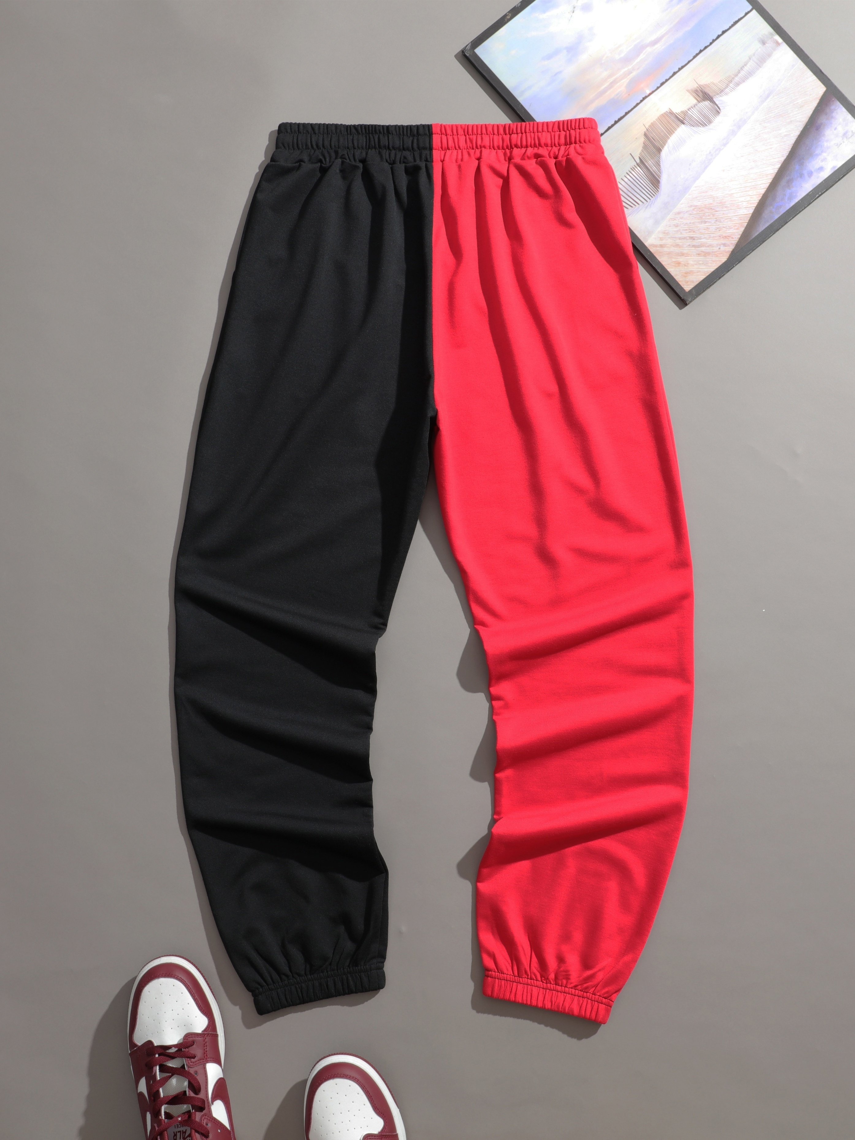 Red Casual Sweatpant, Pants