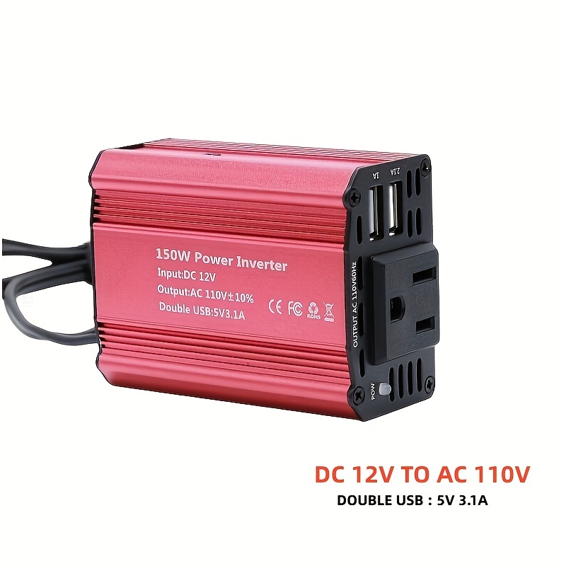 

150w Car Power Inverter: Boost Your Adapter & Enjoy Ac 110v Power On-the-go!