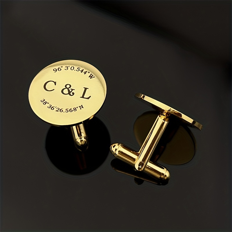 New Arrival Men's Business Flower Carving Stripe Sleeve Buttons & Stylish  Square Patterned Cufflinks