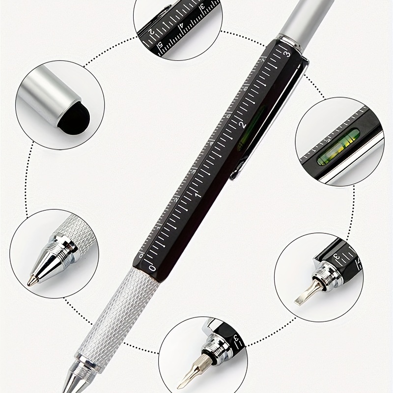 Multifunctional Pen Condenser Pen Six-in-one Metal Round Bead