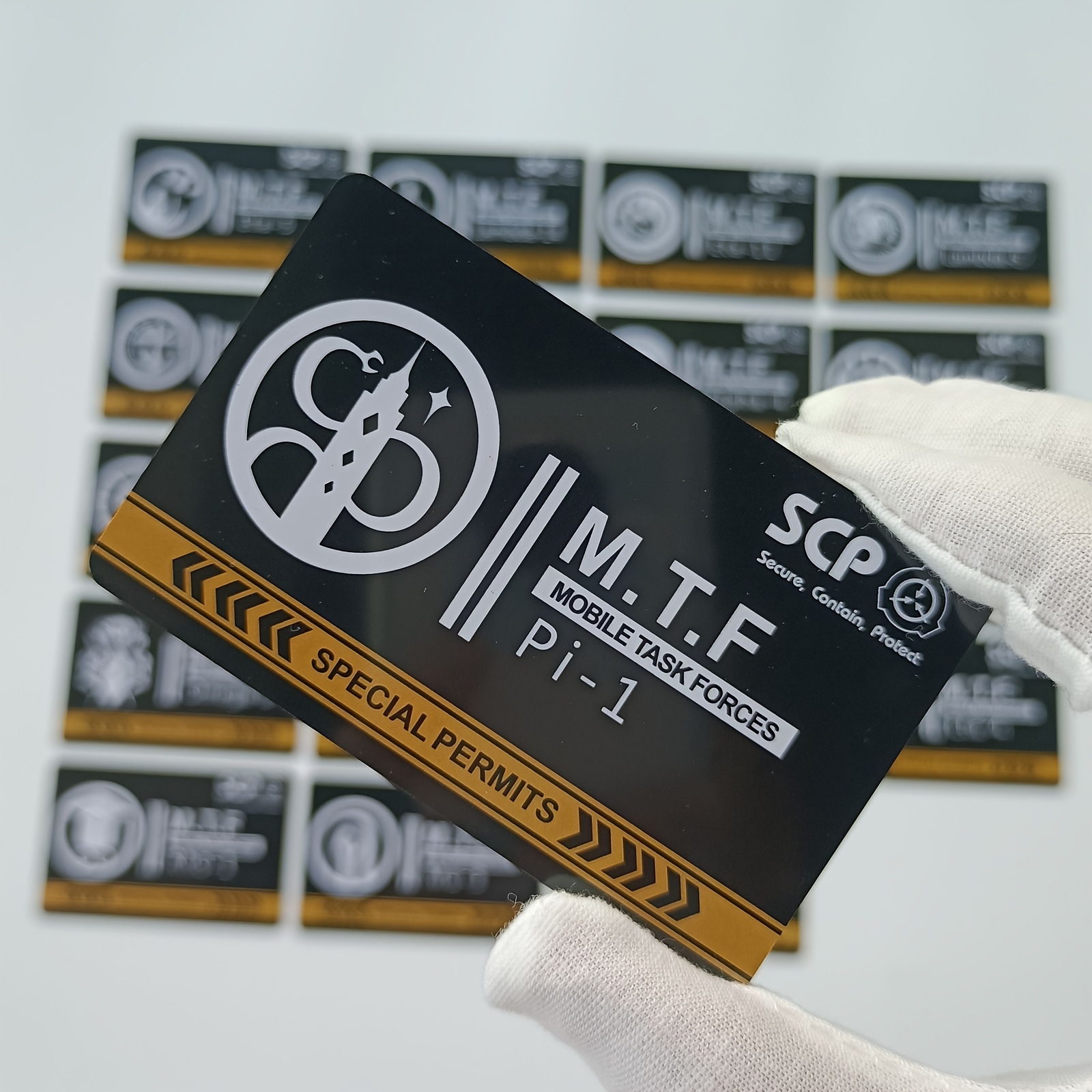 Scp Foundation Guard Secret Pvc Hardcard Special Logo Cosplay