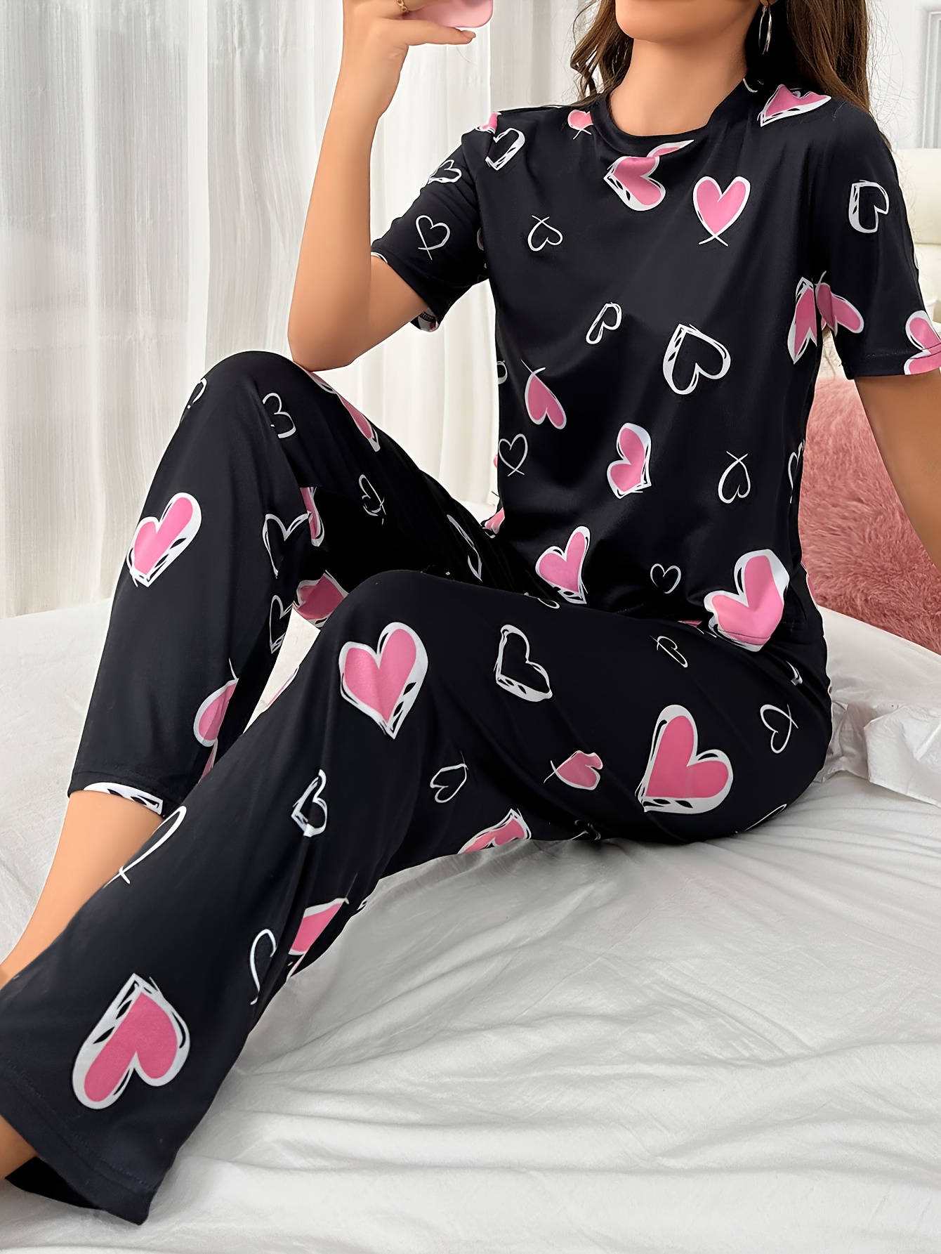 Sleepover Pajamas Women Galentine's Day Pajamas Shirts for Women Sleep  Shirts Monogram Pajamas Valentine Gifts for Friends (EB3314M)