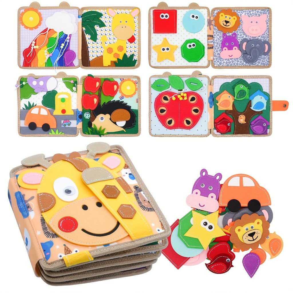 QUOKKA - Rompecabezas para niños pequeños de 2 a 4 años en una bolsa – 6  rompecabezas Montessori de madera para niños de 3 a 5 años – Juego de  madera
