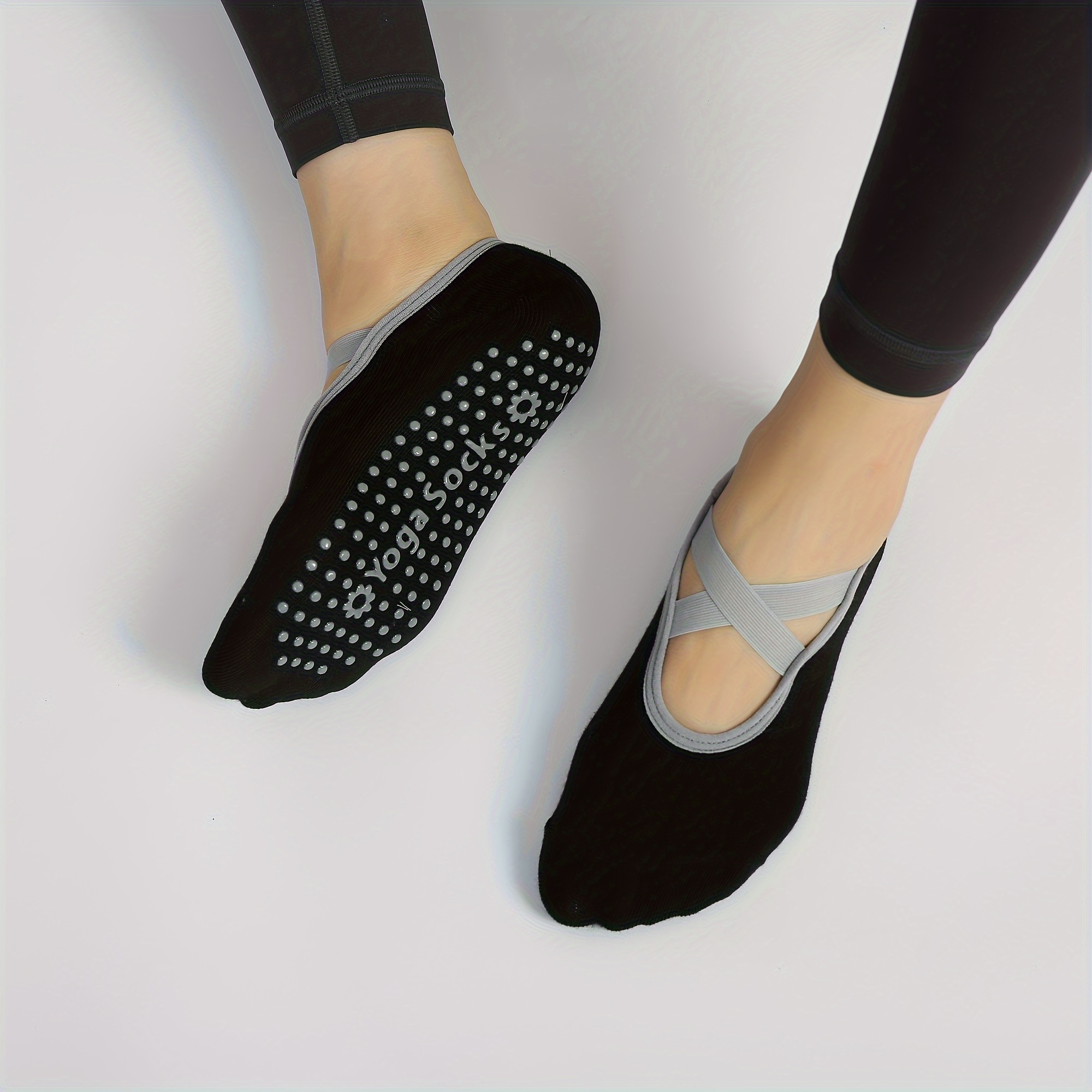 Women's Soft Non slip Cross Strap Yoga Pilates Socks - Temu