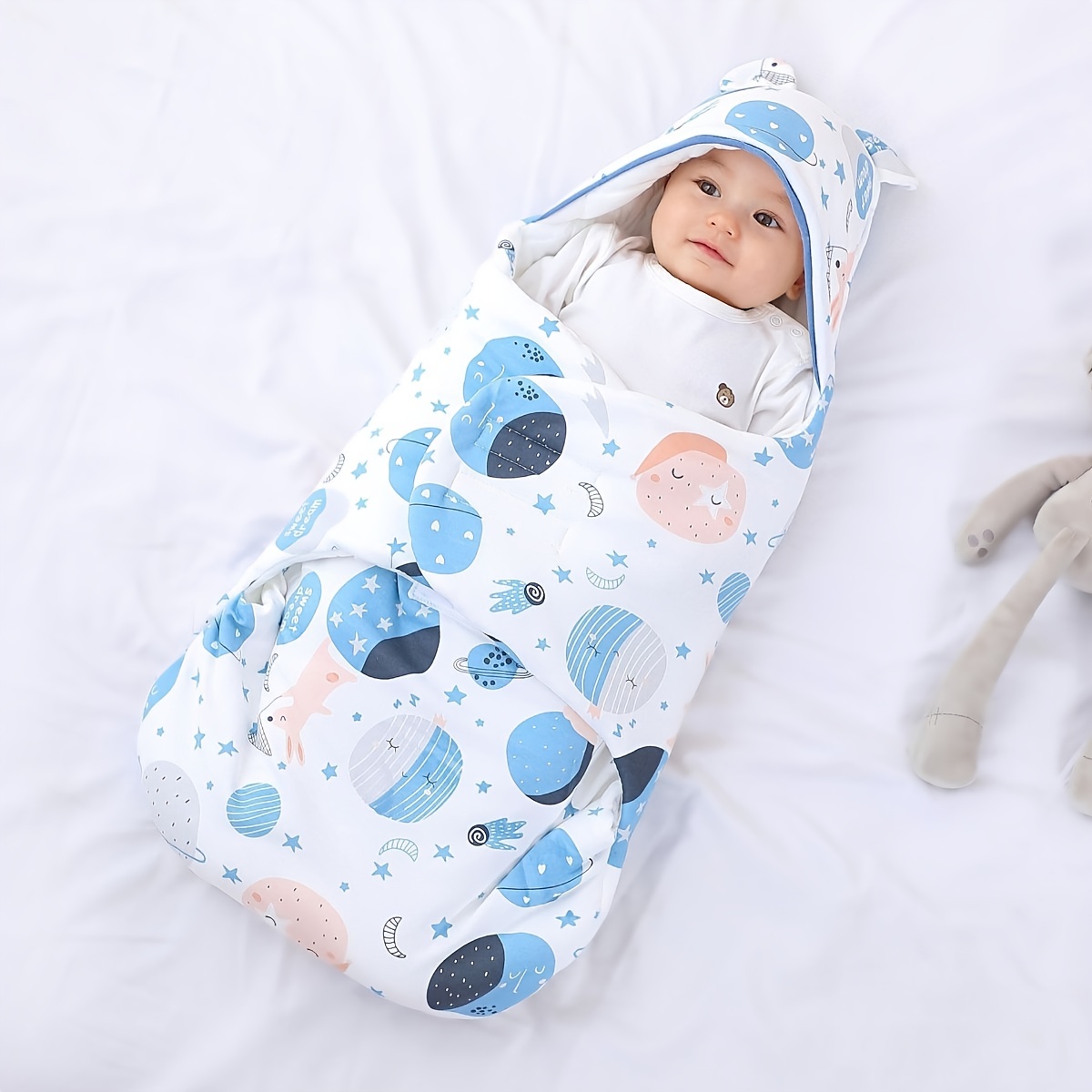 Saco de dormir para bebé recién nacido, saco de dormir sin mangas, fino,  100% algodón