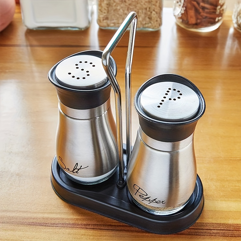 Pepper And Salt Shaker Set Spice Shakers Set With Stable - Temu