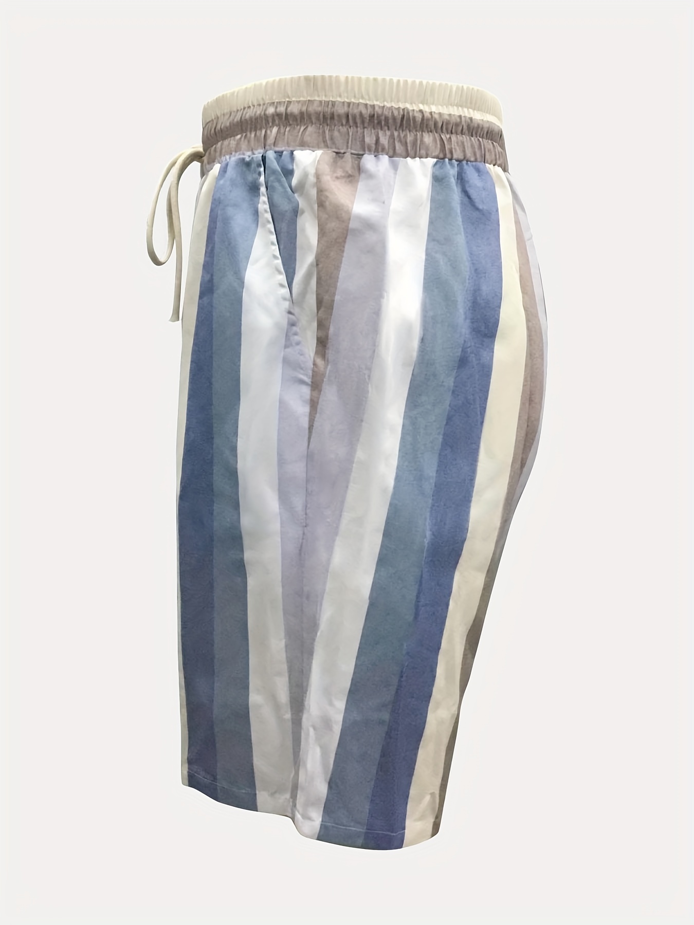 Plus size sale striped shorts