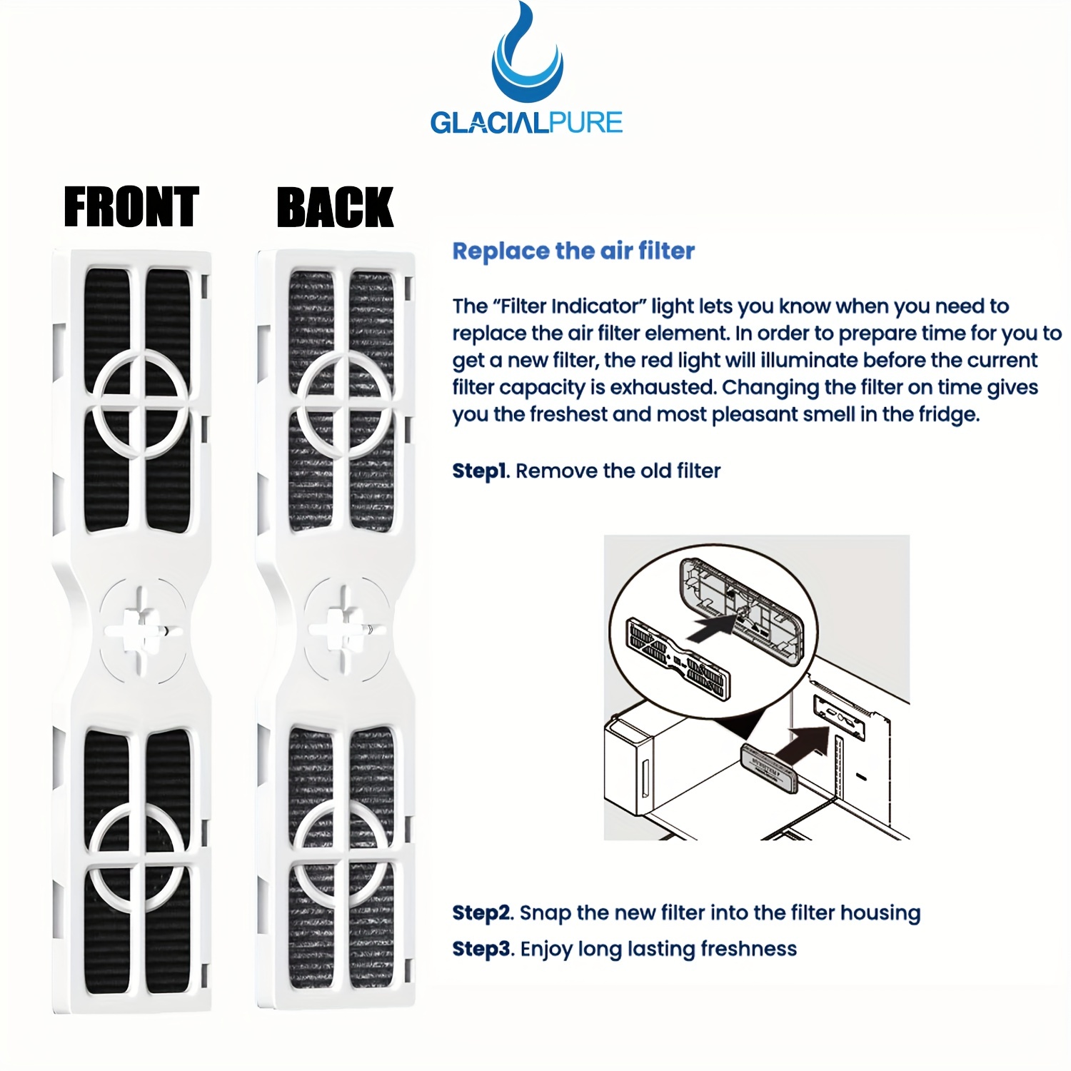 Frigidaire PureAir 6-Month Replacement Refrigerator Air Filter - FRGPAAF2