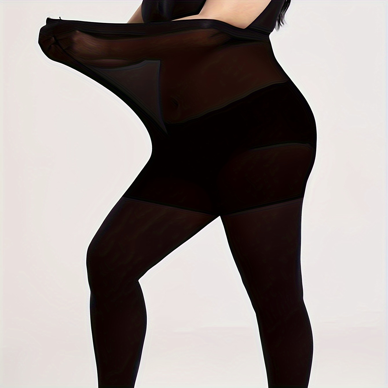 Plus Size Women's Opaque Tights Black 120d - Temu United Kingdom
