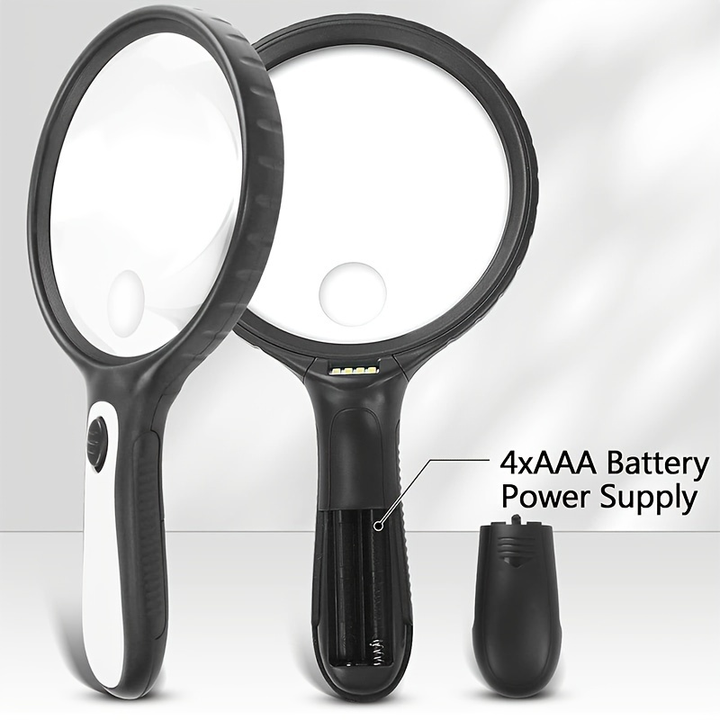 5 Inch 3x Magnifying Glass - Clear Glass Lens