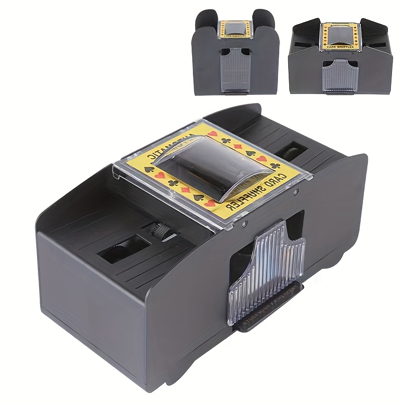 Fyydes AutomaticCard Shuffler, accessoire d'outil de mélangeur de cartes  électrique automatique à 2 étages pour personnes âgées, batteur de cartes  électrique 