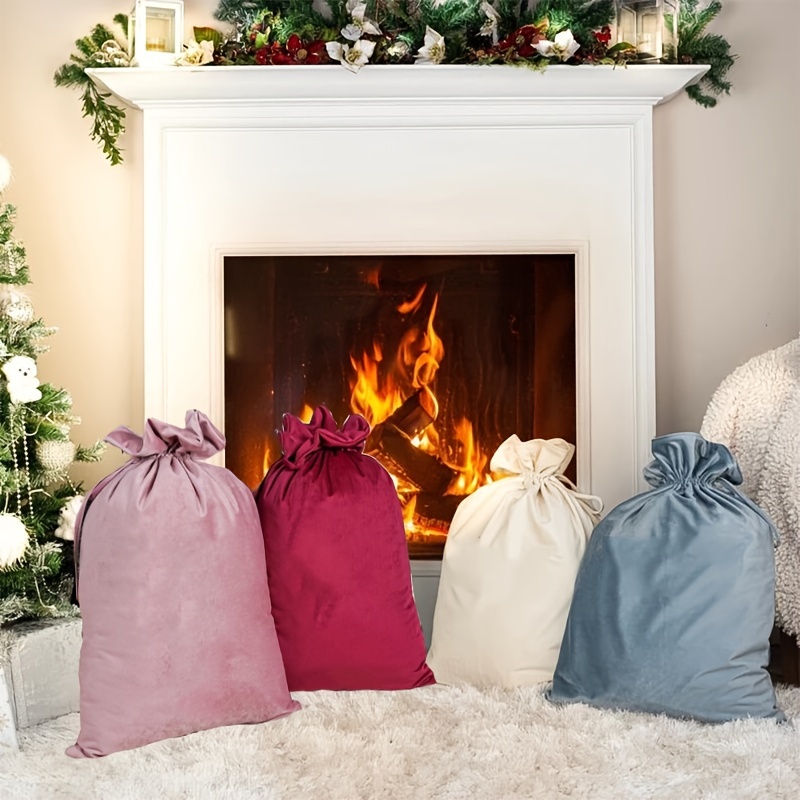 Luxury Velvet Santa Sack, Personalized Blank Candy Toys Christmas ...
