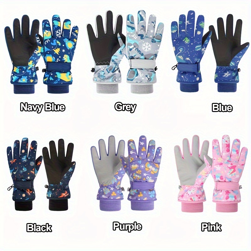 Winter Childrens Ski Gloves Warm Windproof Coldproof And Waterproof With Plus  Velvet Thickening Suitable For Children 4 Years And Older - Sports &  Outdoors - Temu Canada