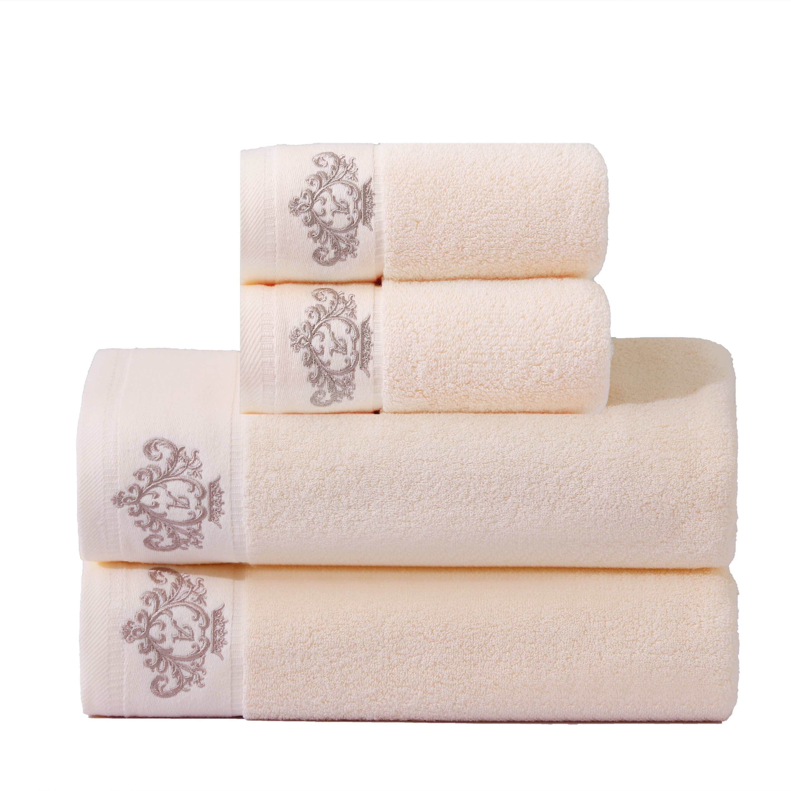 Personalized Towel Set - 2 Bath, 2 Hand Towels, 2 Face Towels