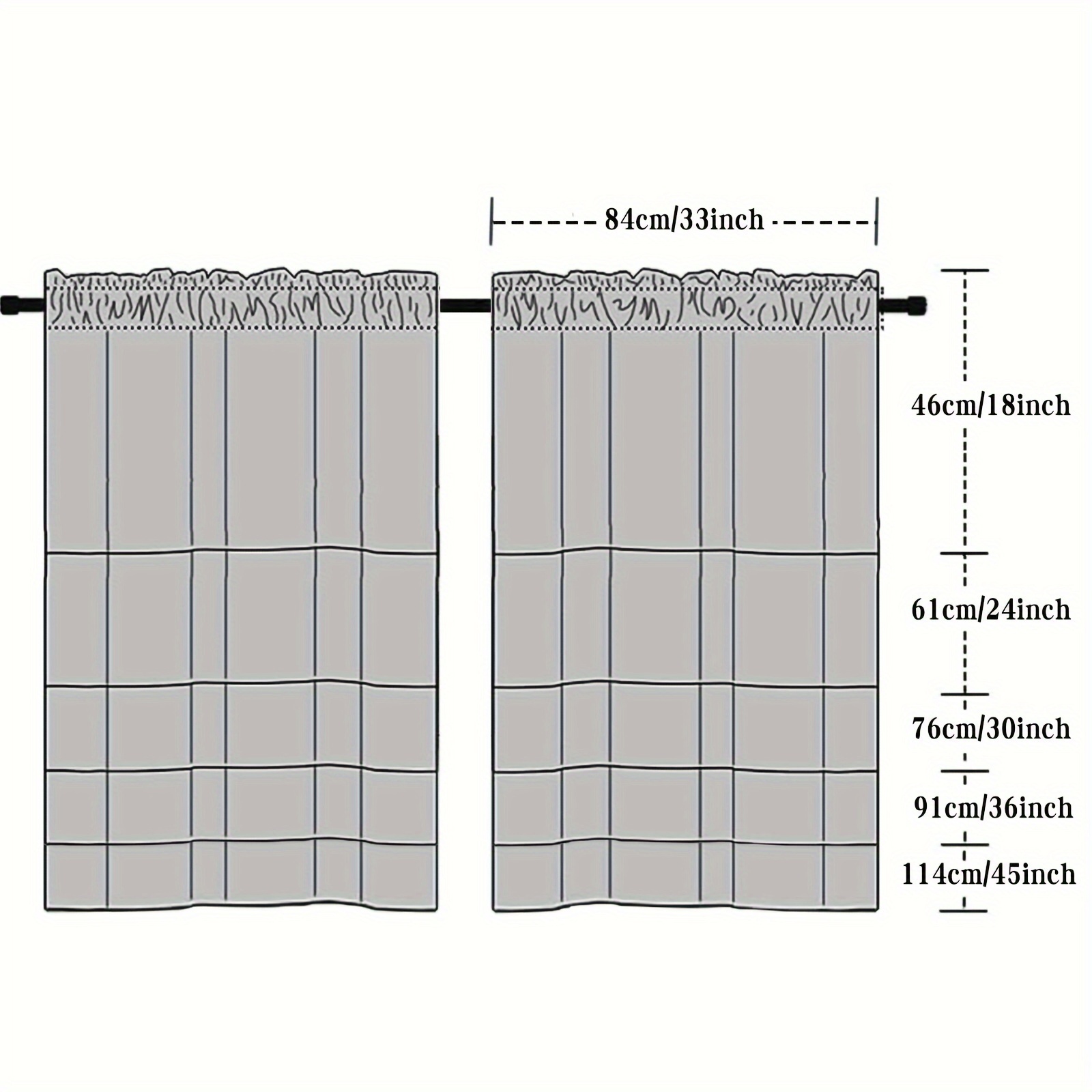 Cortinas grises de 84 pulgadas para sala de estar, cortinas opacas de  terciopelo con bolsillo para barra, cortinas para ventana, tratamiento de  semi