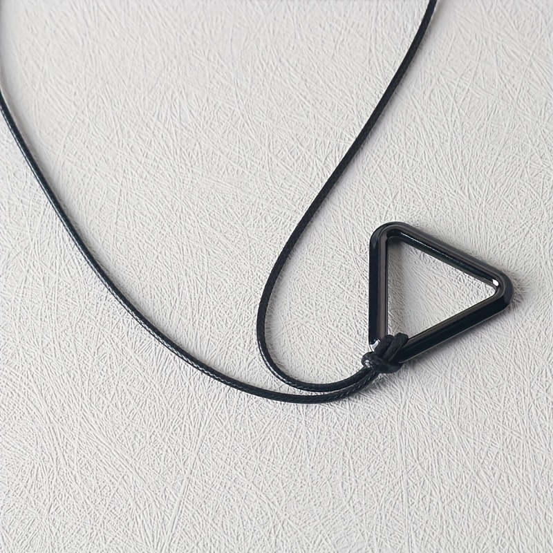Men's Triangle Pendant Necklace, Versatile Gift