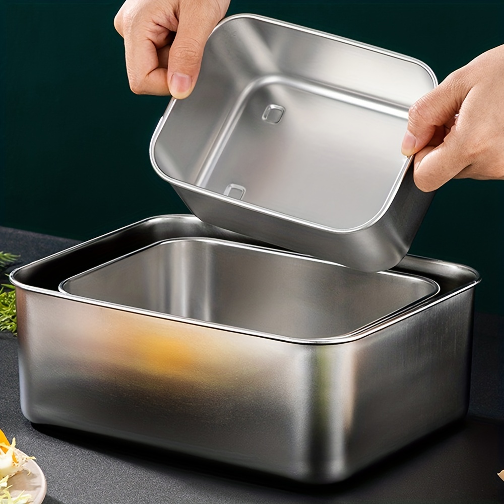 Stainless Steel Rectangular Airtight Food Storage Container