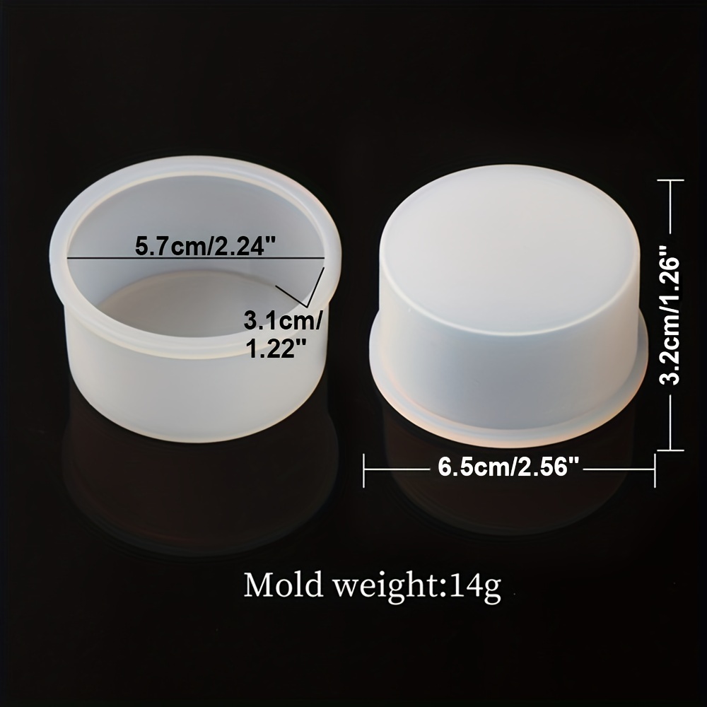 TEMU Ensemble de moules à savon en silicone, moules cylindriques ronds et carrés réutilisables, pour bombes de bain, effervescents de douche, barres