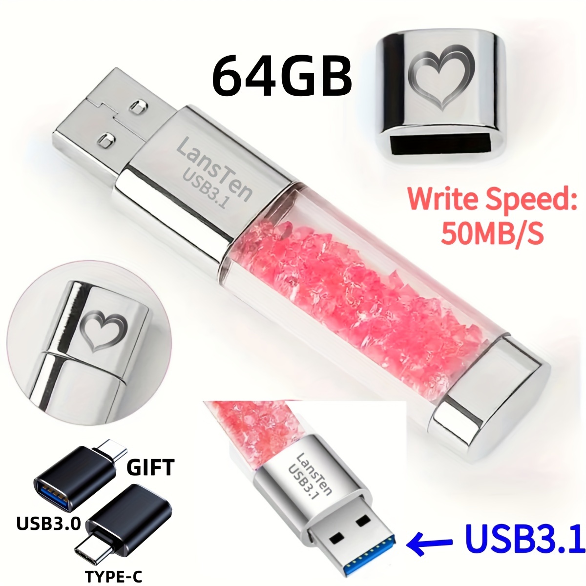 USB 3.0 Memory Stick Thumb Type C USB Flash Drive USB C Pen drive 64GB 32GB  16GB