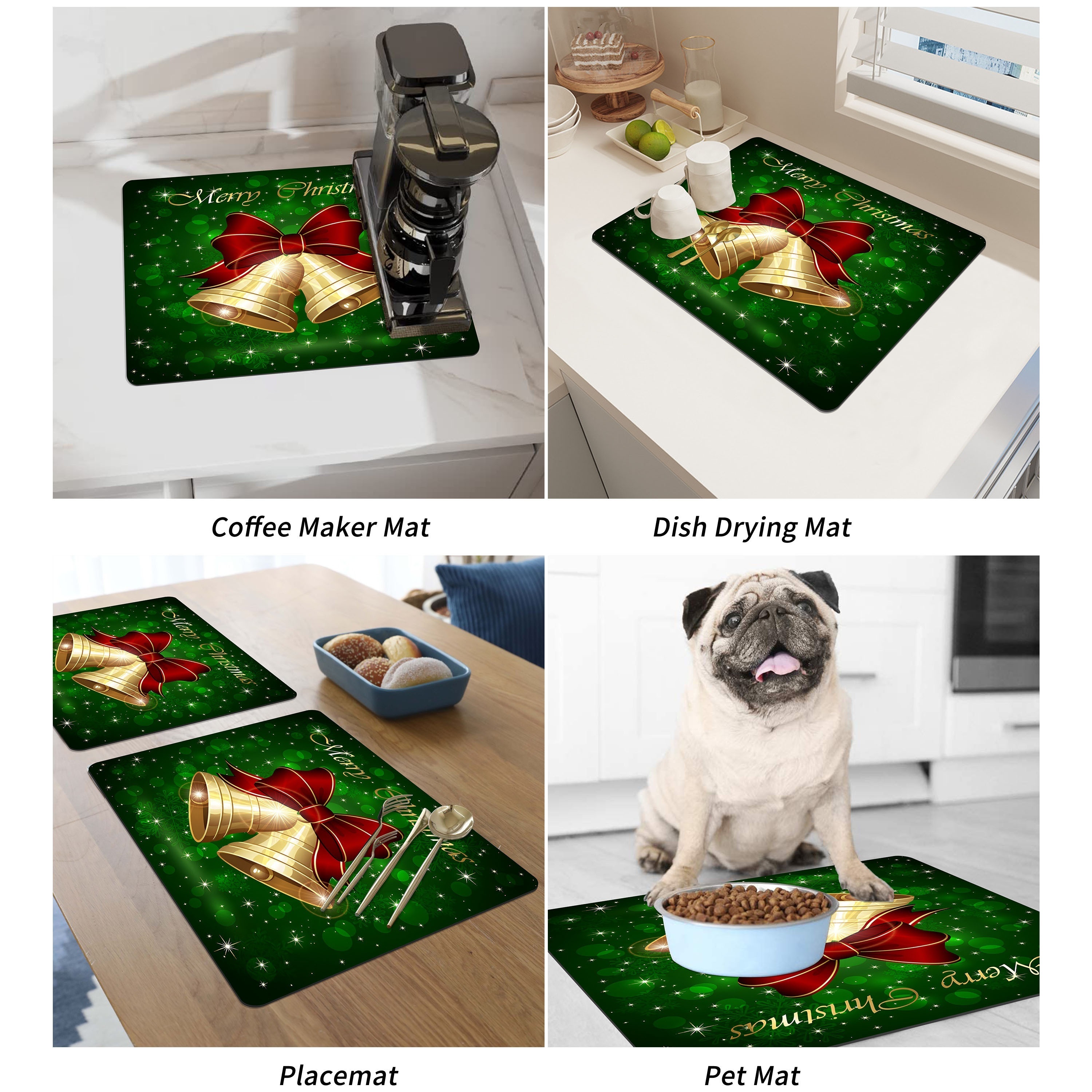 Christmas Dish Drying Mats - Temu