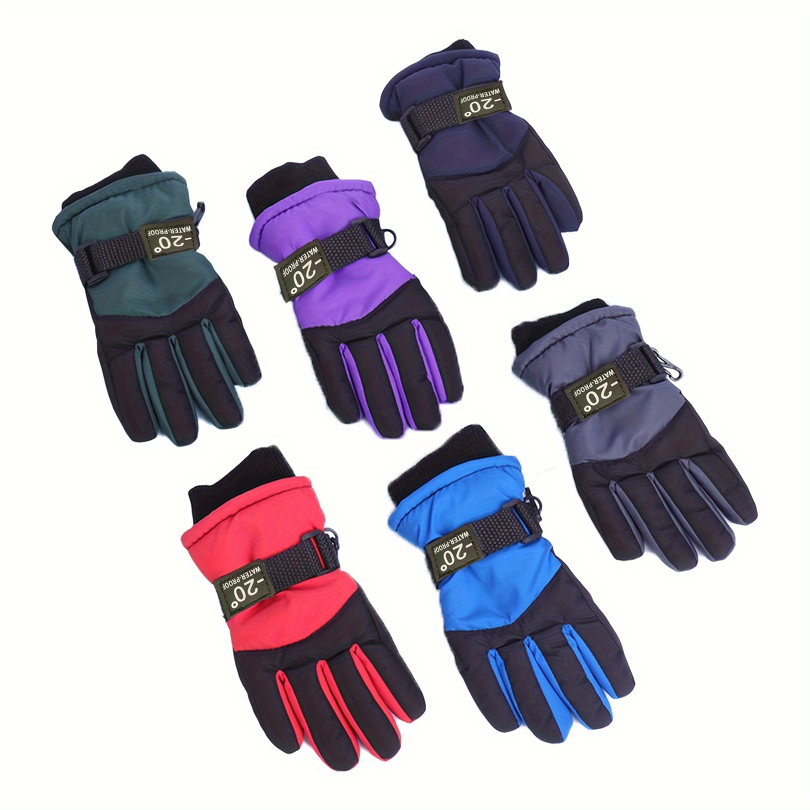Guantes de nieve de invierno para niños, guantes de esquí impermeables para  niñas, guantes de nieve para niños pequeños, guantes de snowboard para
