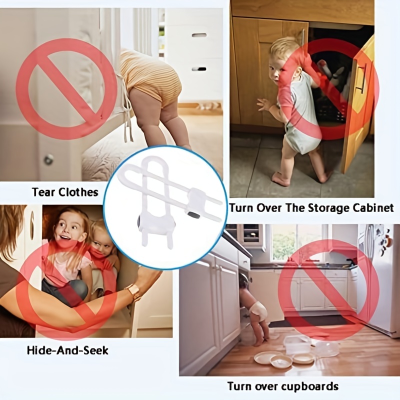 Children's Safe Sliding Cabinet Locks Adjustable U latch For - Temu