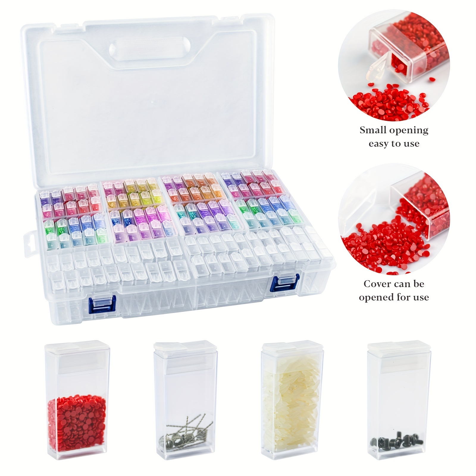 120/140 Bottles Diamond Painting Mosaic Bead Organizer Box Zipper Carry  Case Cross Stitch Storage Bag Accessories Tools