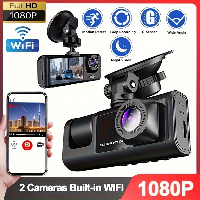 Car Dash Cam 2K Driving Recorder USB Powered 130° Car DVR Camera with Night  Vision WiFi Loop Recording 24Hour Parking Monitoring - AliExpress