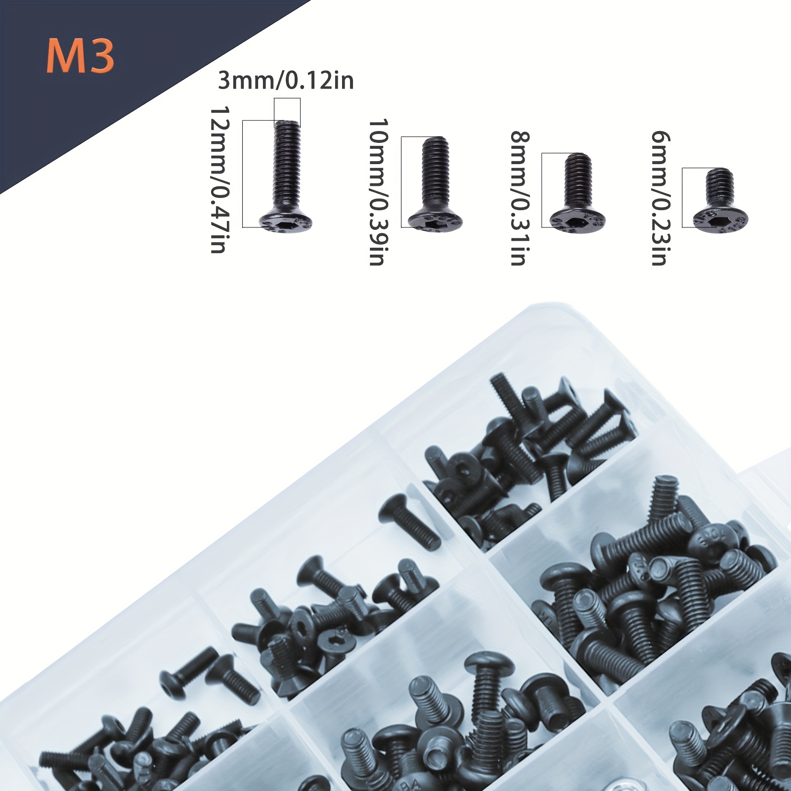 RC-Auto-Schrauben-Set, universelles 1/10 RC-Auto-Schrauben-Set, rostfrei,  für Axial Redca