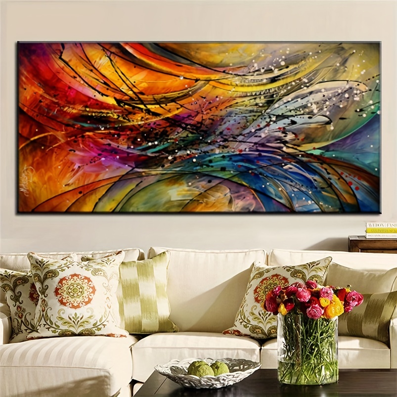 3D Creative Collision Splashing Ink Style Canvas Art Print Painting