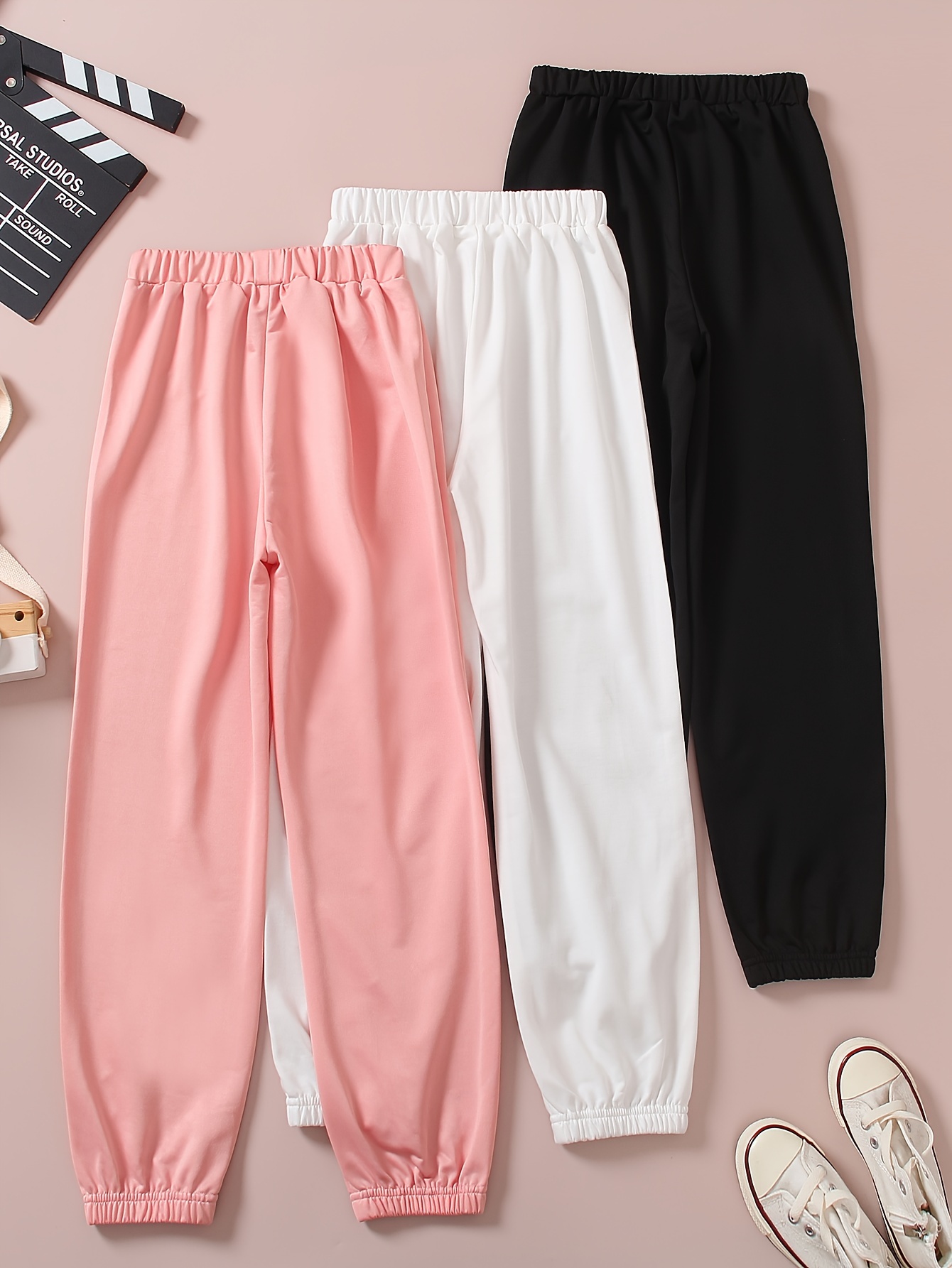 Pink Pants - Sweatpants - Elastic Waistband Pants