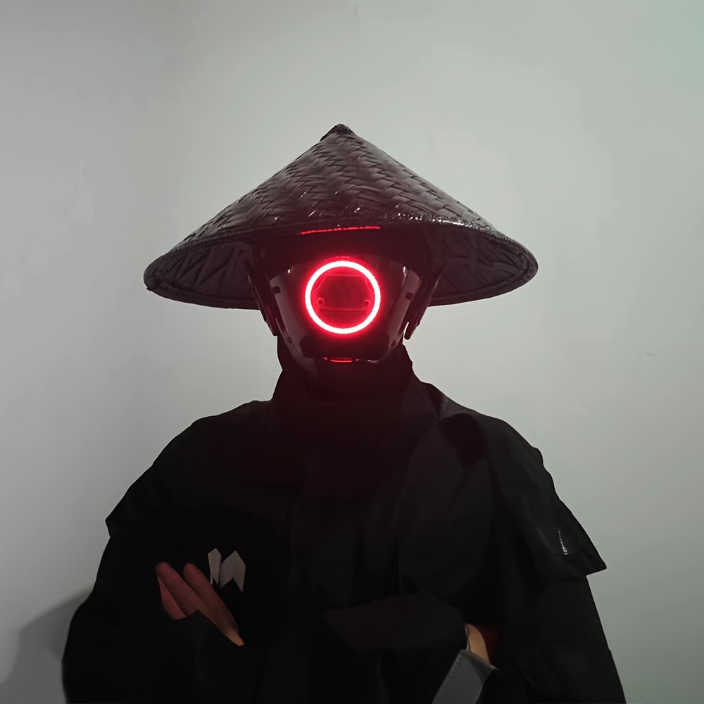 Cyberpunk Anime Peripheral Mask Led Luminous Mask Cosplay - Temu