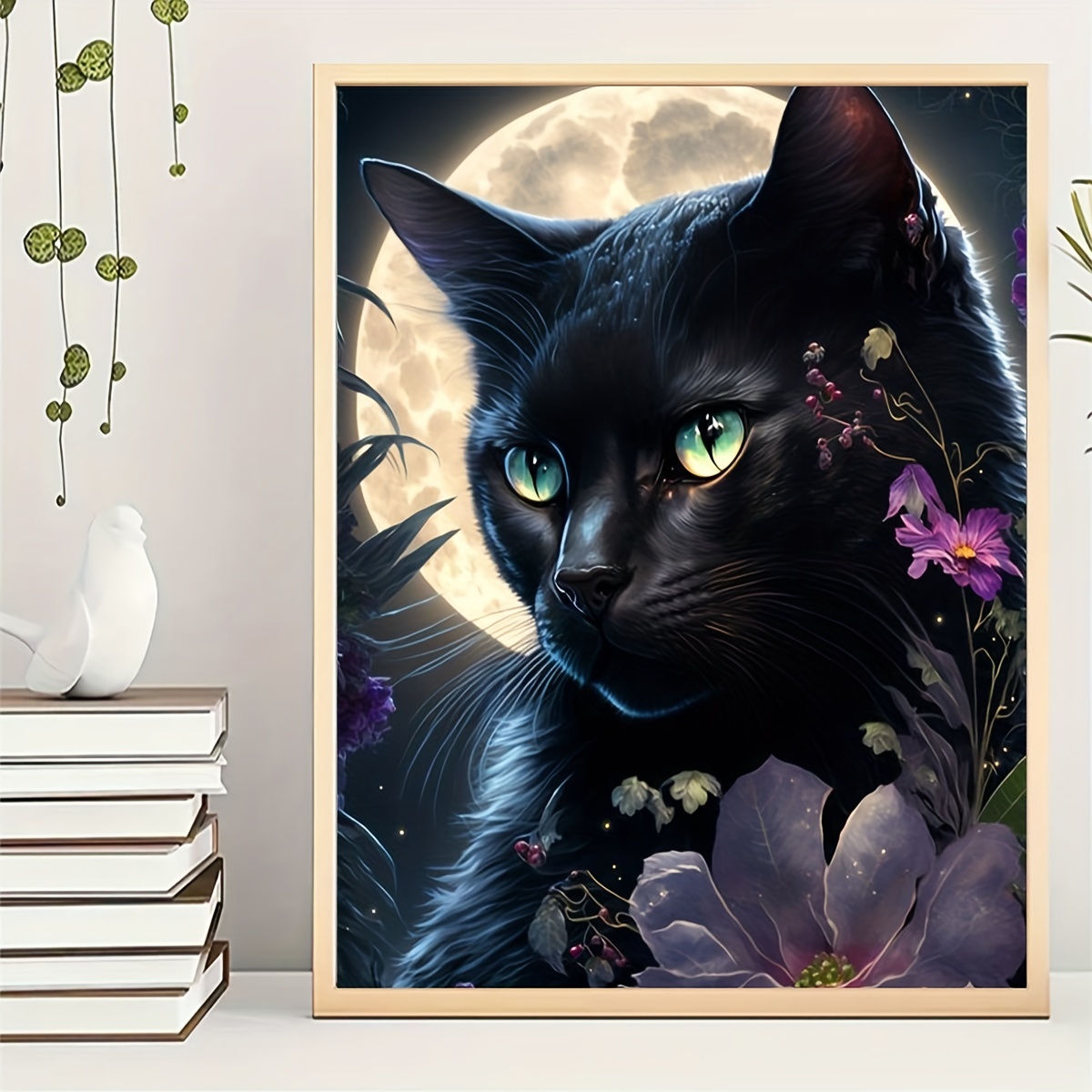 Halloween Diamond Art Painting Kits For Adults Black Cat 5d - Temu