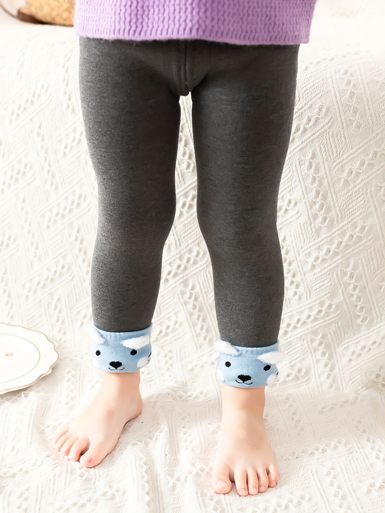 Fuzzy Thermal Pantyhose Thick Warm Plush Lined Leggings - Temu