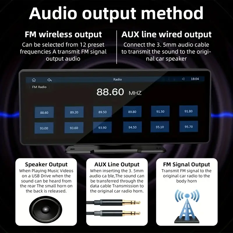 Wireless Car Stereo Ips Touch Portable Audio Car Radio - Temu
