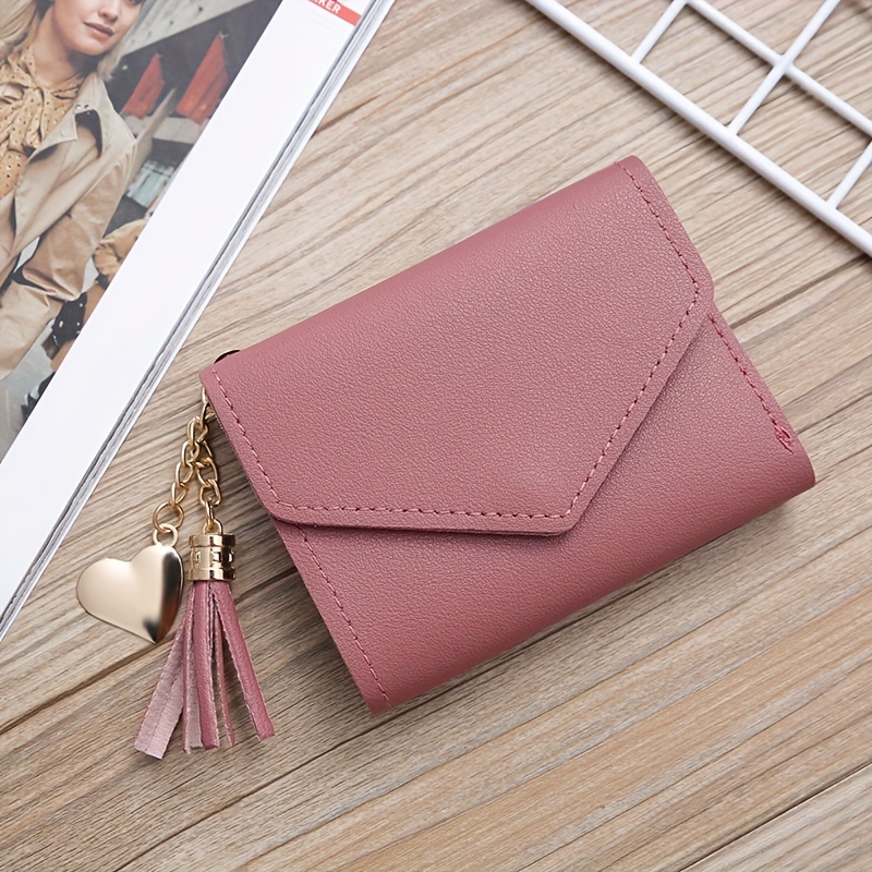 Solid Color Fashion Short Wallet、カジュアルなシンプルなPUレザーの