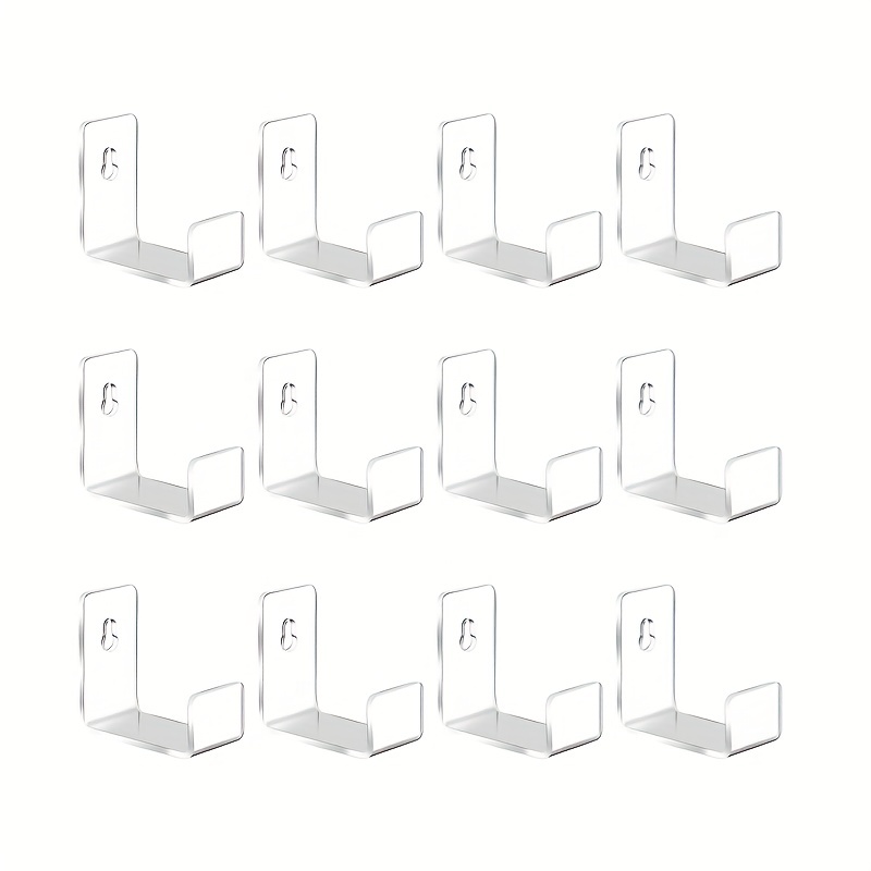 HBlife Paquete de 6 estantes de vinilo para montaje en pared, soporte para  discos de acrílico transparente de 7 pulgadas, estantes de exhibición de
