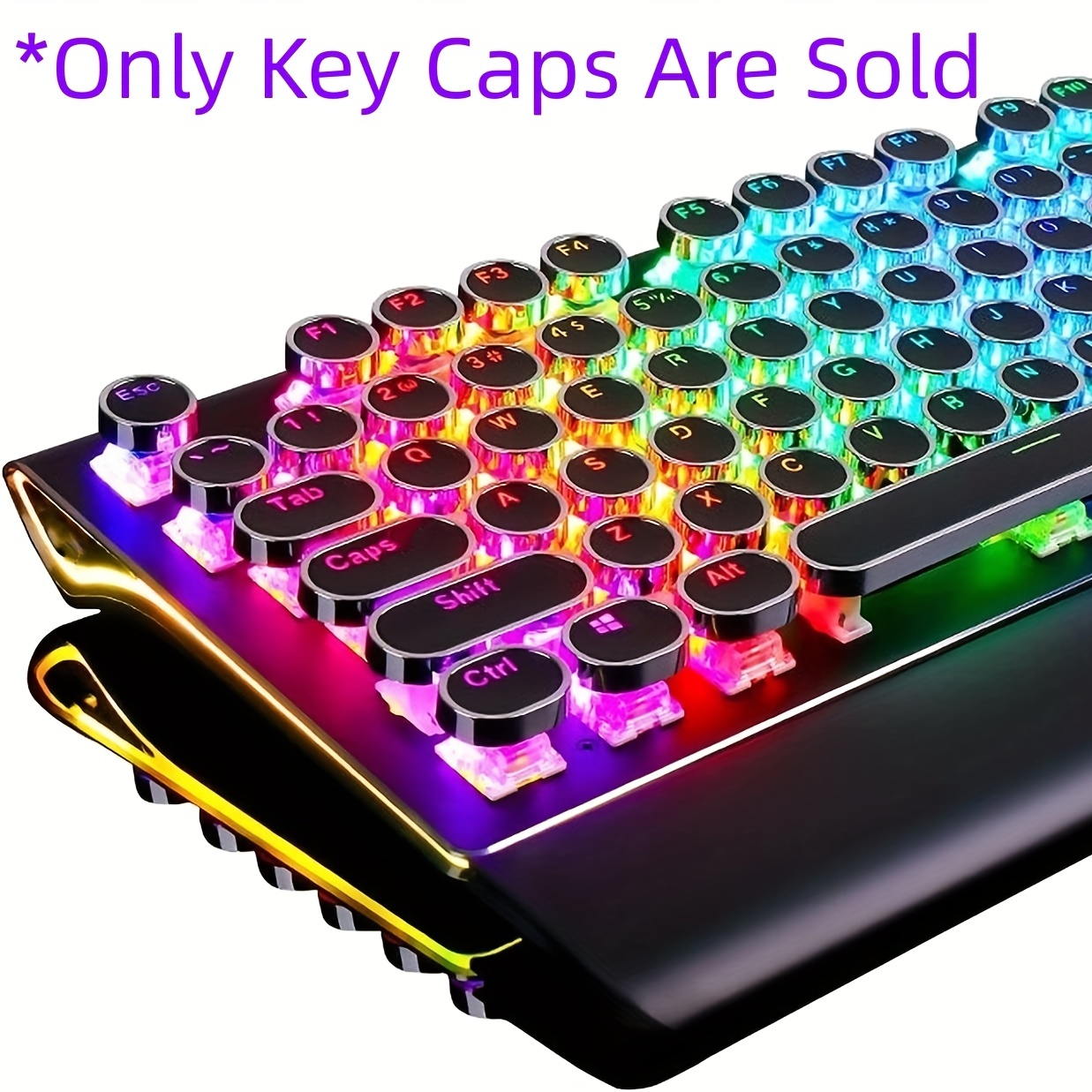 Typewriter Style Retro Mechanical Keycaps With Fancy Keyboards