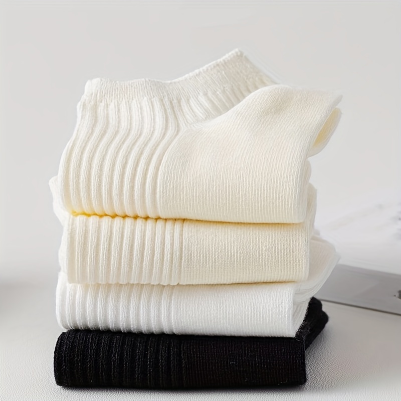 5 Pairs Solid Soft & Lightweight Low Cut Ankle Socks