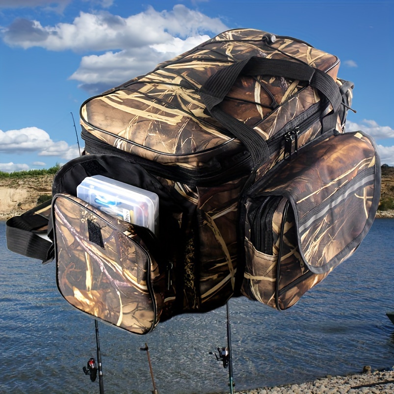 Large Capacity Fishing Bag Fishing Shoulder Bag/handheld Bag - Temu