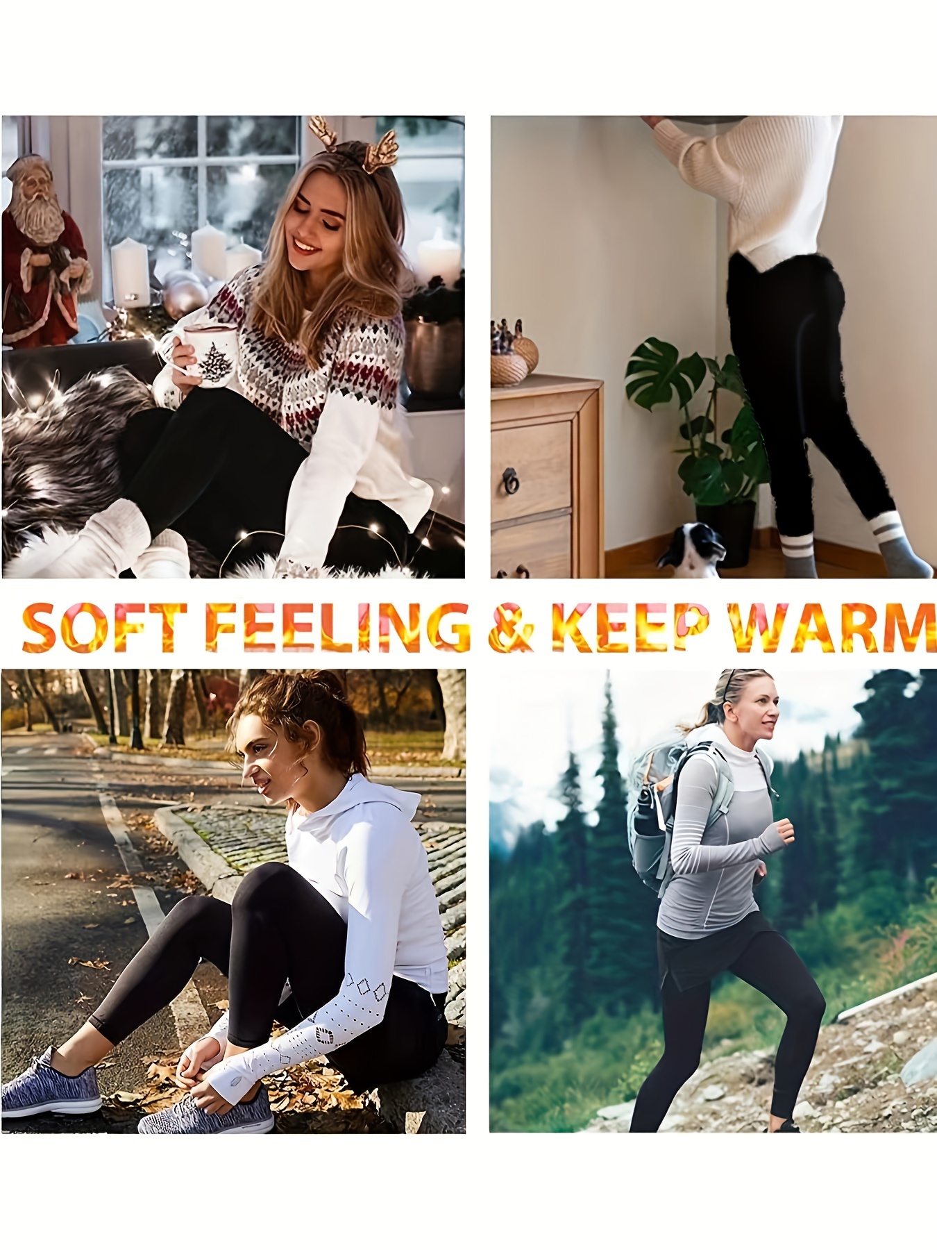 DDOBB Thermal Leggings Women High Waist Fleece Lined Winter Black Sports  Leggings Workout Warm Yoga Pants Tights Running Hiking Gym - ShopStyle  Activewear Trousers