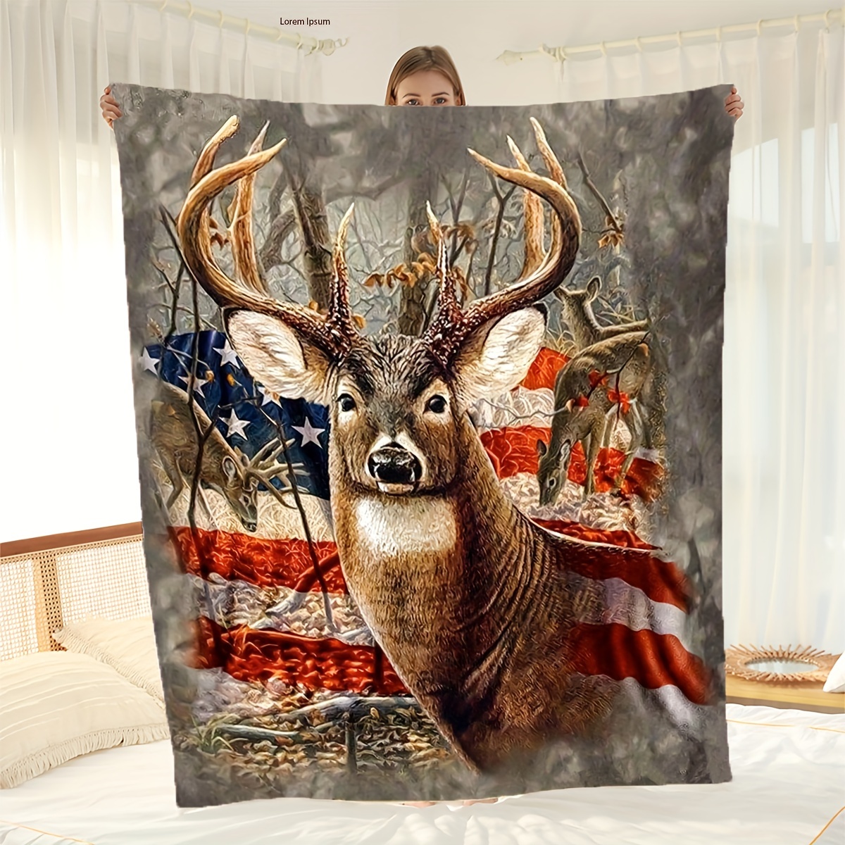 1pc Printed Throw Blanket, Soft Blanket For Sofa Couch Office Bed Camping  Travelling, Multi-purpose Gift Blanket For All Season