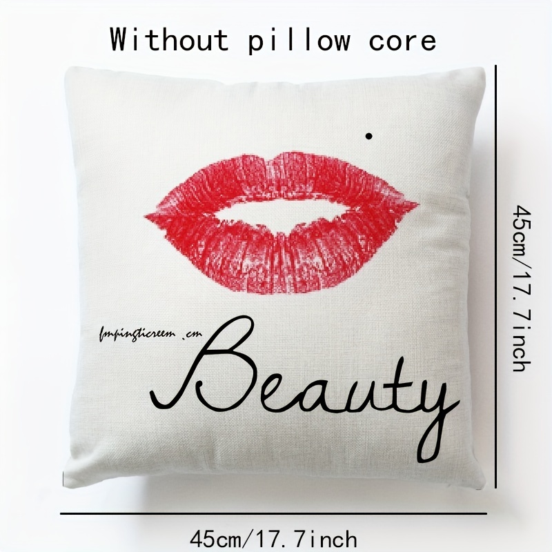 Lip shop throw pillow